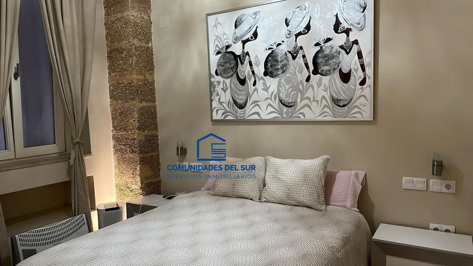 Dormitori de Apartament de lloguer en Cádiz amb Moblat