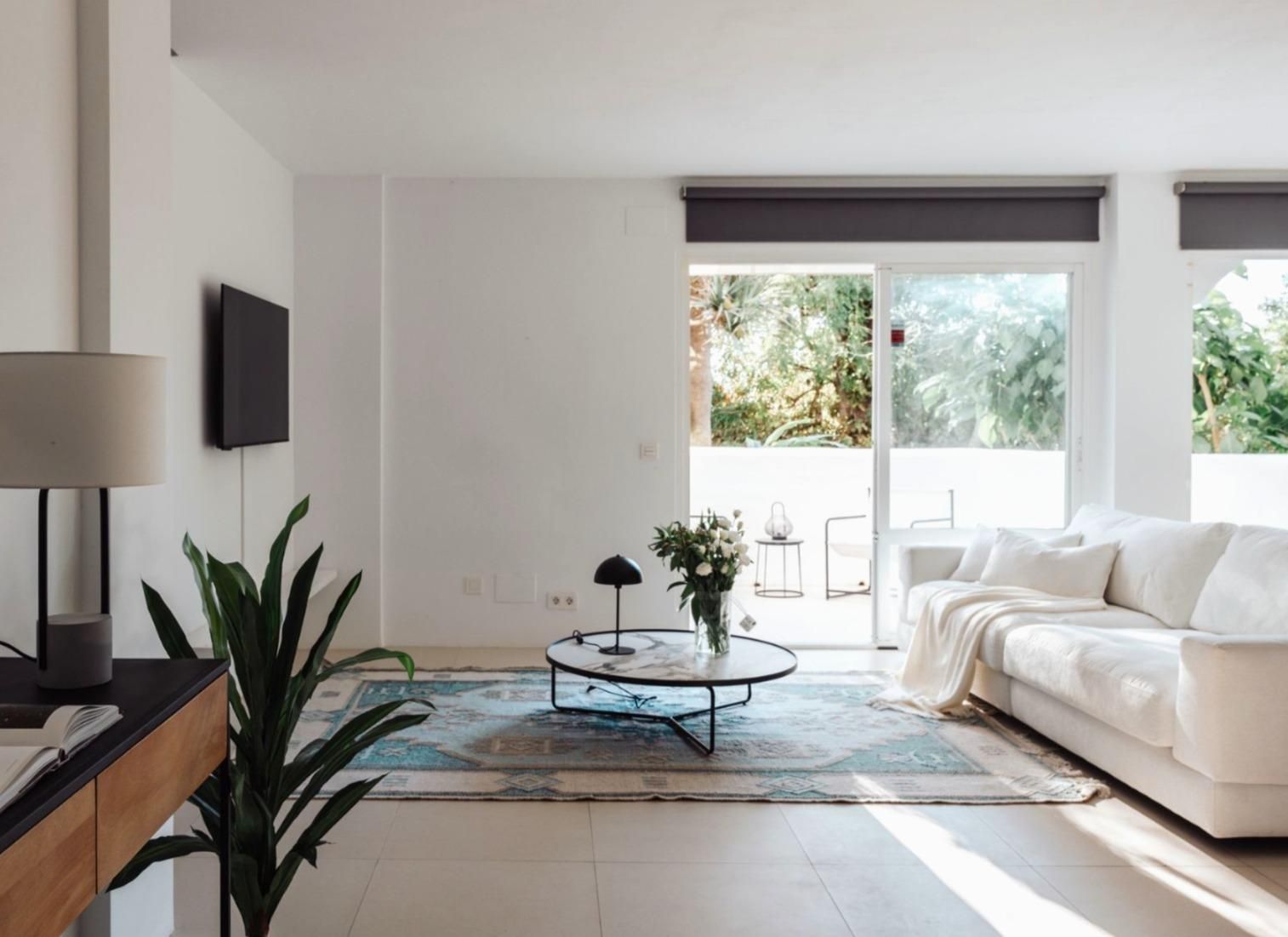 Sala d'estar de Apartament en venda en Marbella amb Aire condicionat, Calefacció i Terrassa