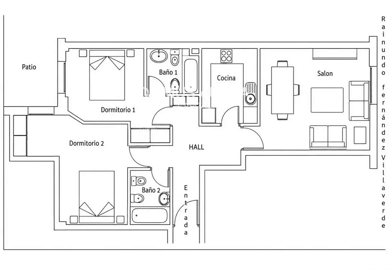 Flat for rent in Madrid  with Air Conditioner, Heating and Parquet flooring