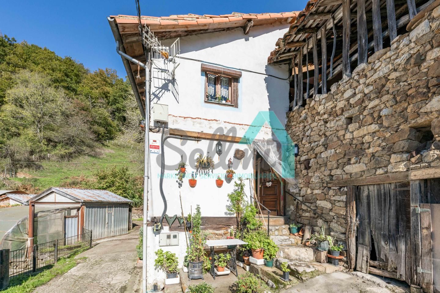 Vista exterior de Casa o xalet en venda en Laviana amb Jardí privat, Parquet i Terrassa