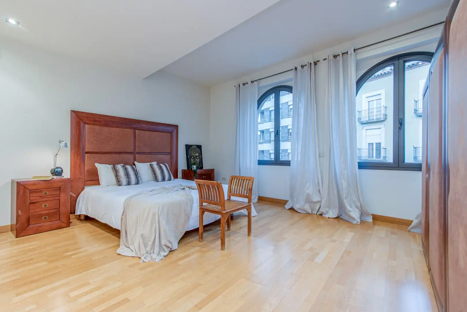 Bedroom of Attic for sale in Figueres  with Heating, Terrace and Furnished