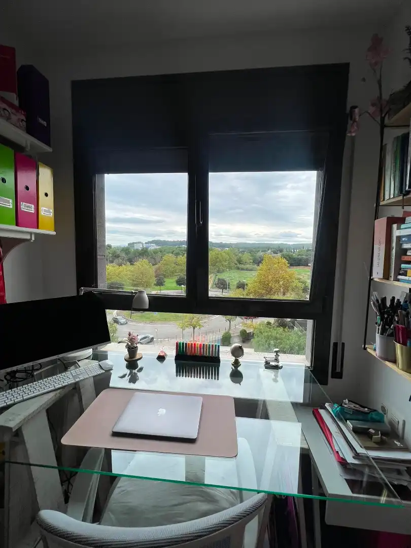 Schlafzimmer von Wohnung zur Miete in Sant Cugat del Vallès mit Klimaanlage, Parkett und Terrasse