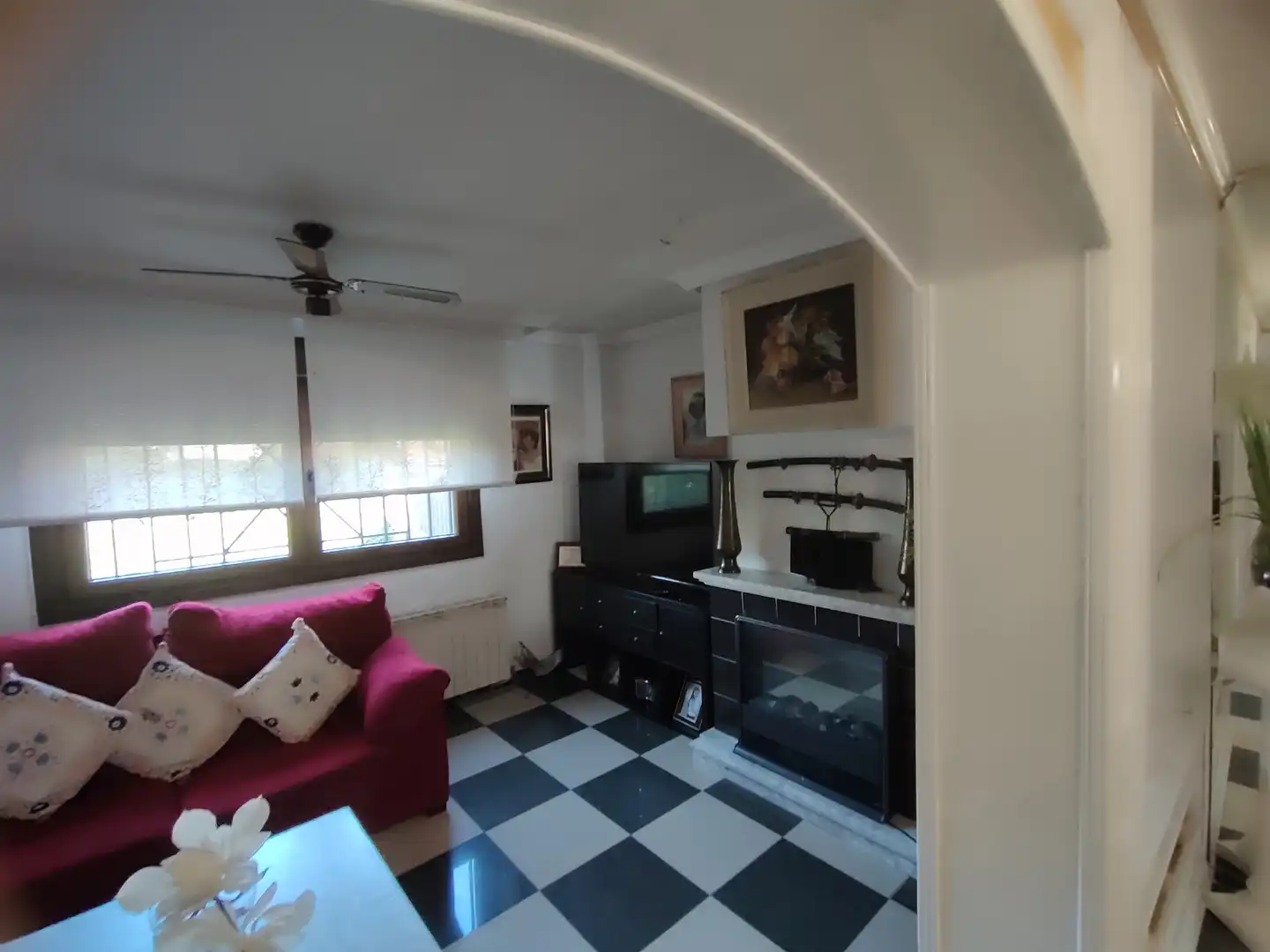 Sala d'estar de Casa adosada en venda en Arganda del Rey amb Aire condicionat, Calefacció i Jardí privat