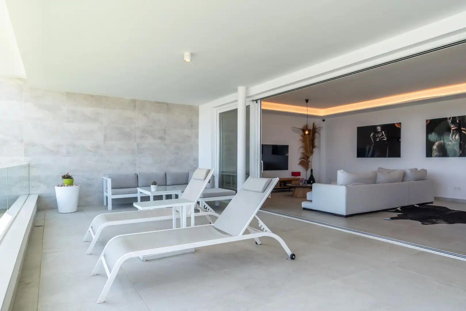 Terrasse von Wohnungen zur Miete in Benalmádena mit Klimaanlage, Terrasse und Schwimmbad