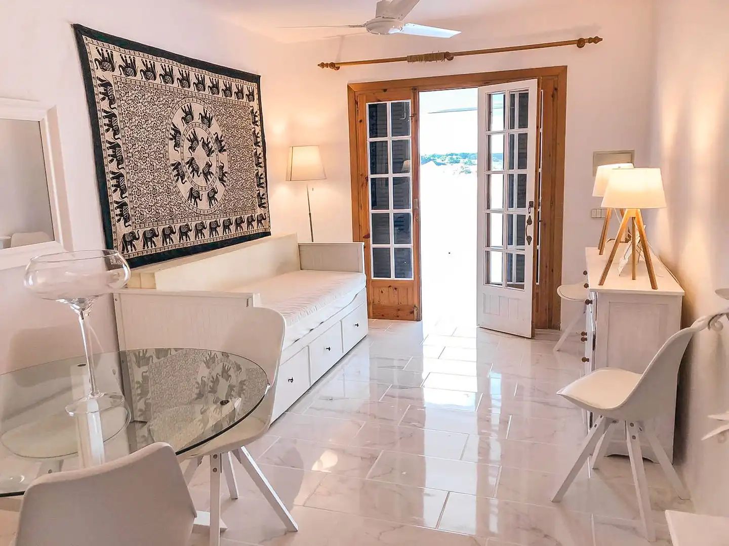Sala de estar de Apartamento en venta en Es Mercadal con Aire acondicionado, Terraza y Amueblado