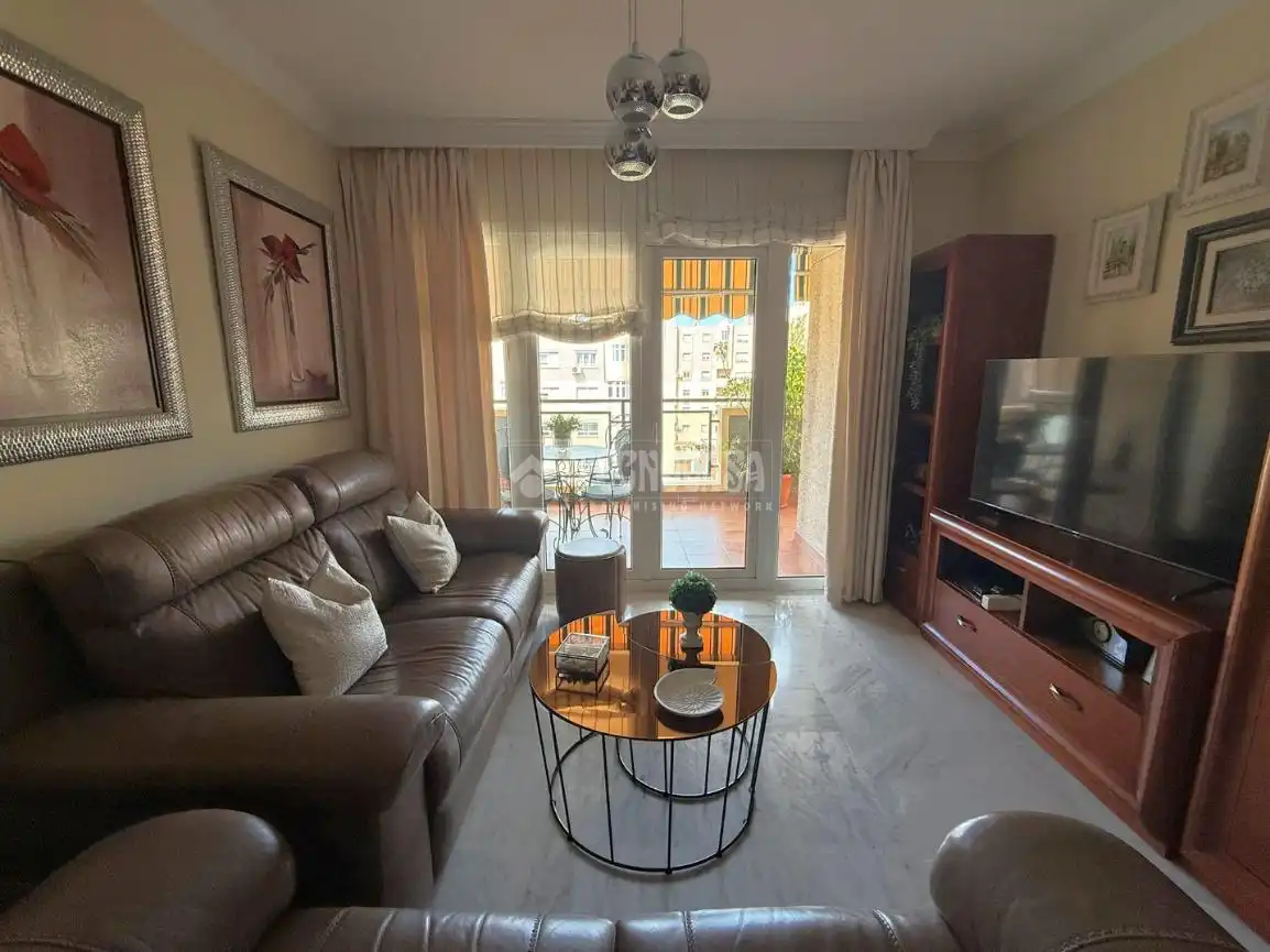 Sala de estar de Piso en venta en Málaga con Aire acondicionado y Terraza