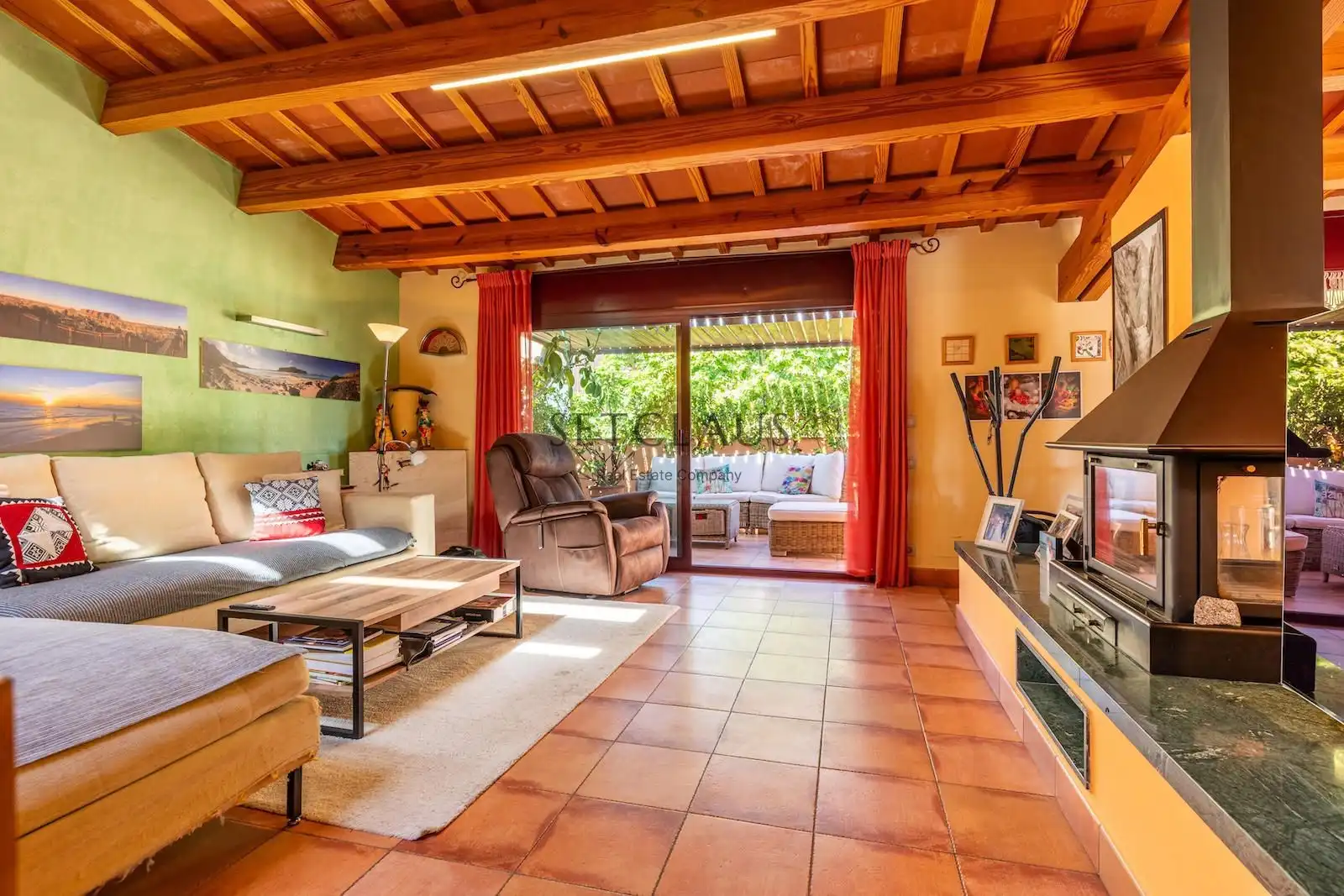 Sala d'estar de Casa o xalet en venda en Argentona amb Aire condicionat, Calefacció i Parquet