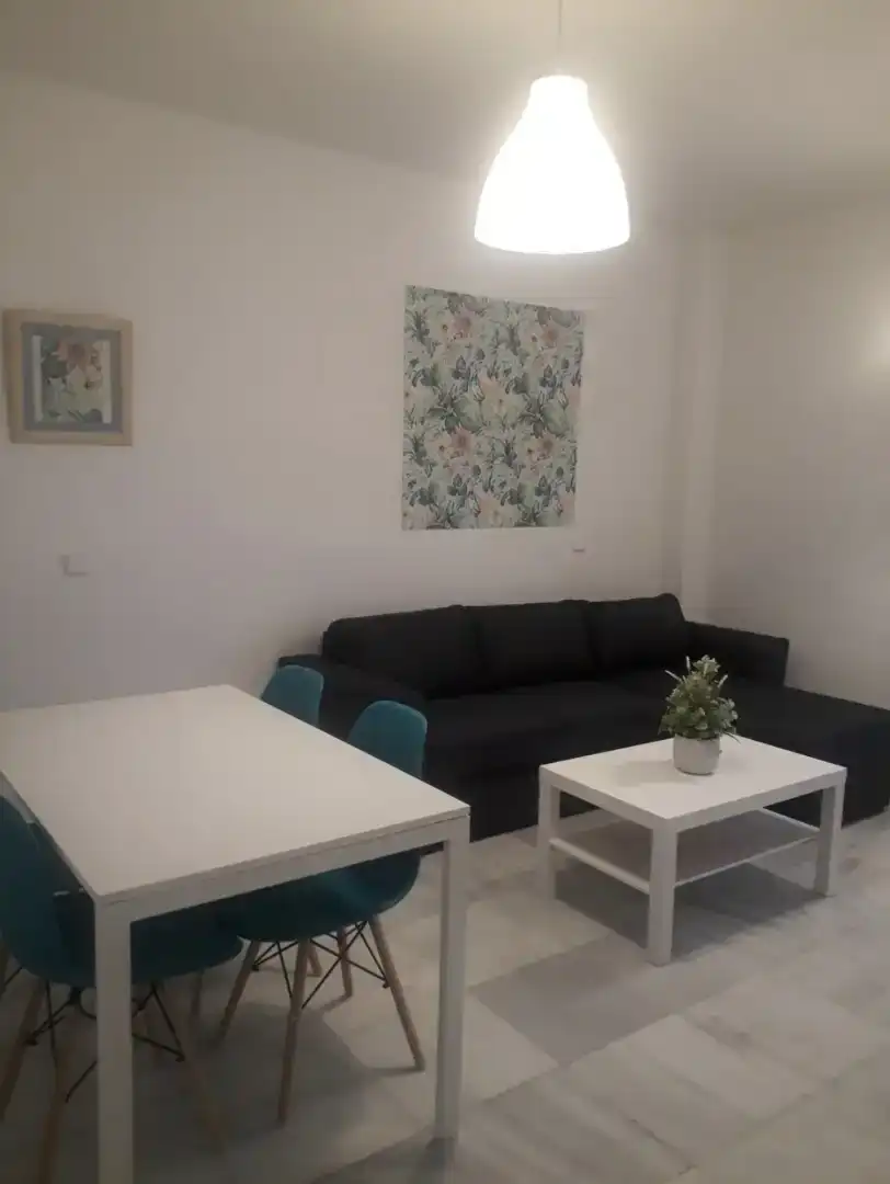 Sala d'estar de Pis en venda en Sevilla amb Aire condicionat, Jardí privat i Moblat
