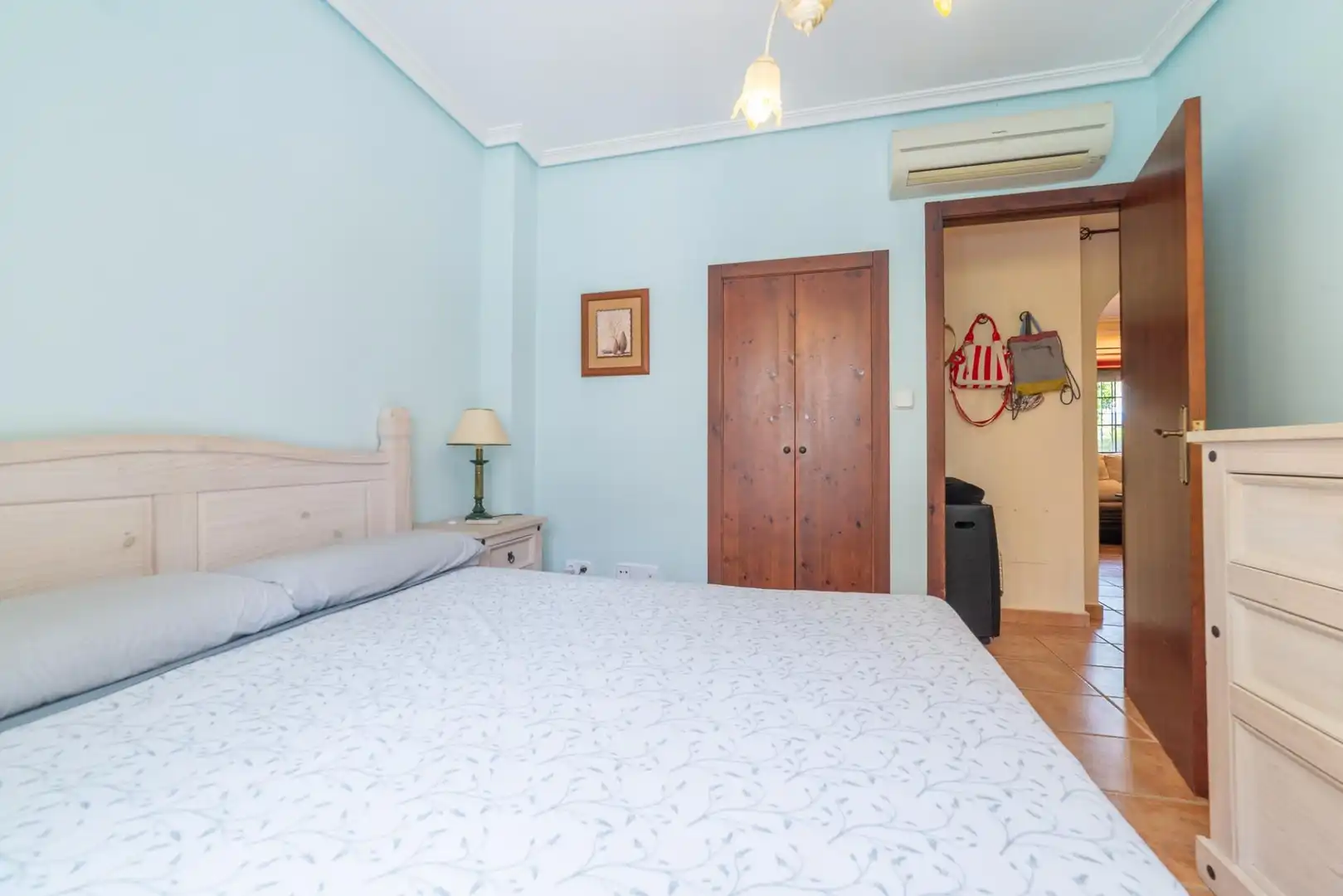 Schlafzimmer von Einfamilien-Reihenhaus zum Verkauf in San Javier mit Klimaanlage, Heizung und Privatgarten