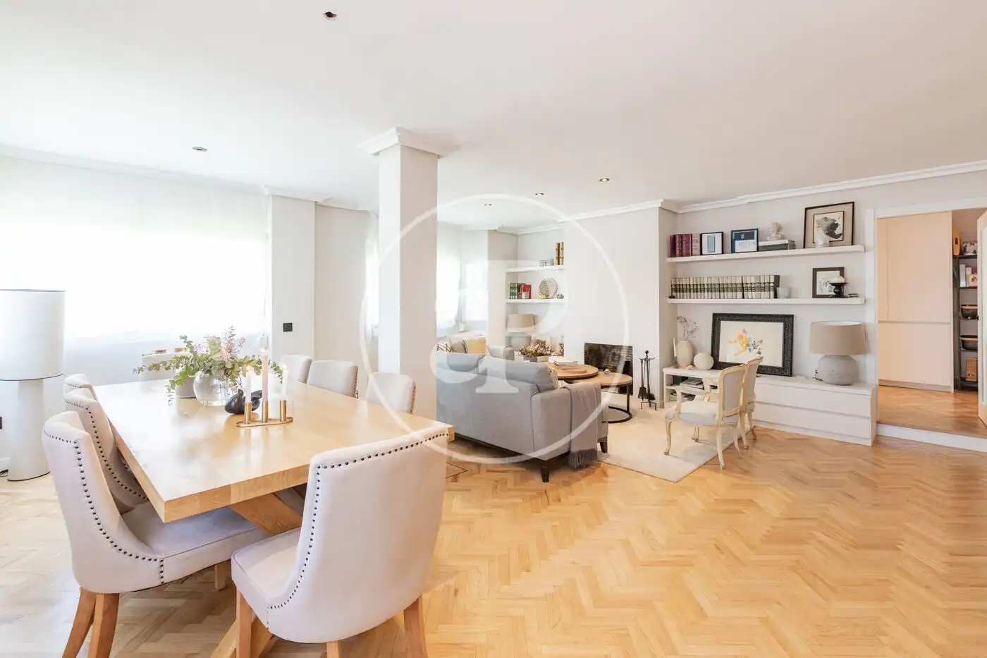 Sala de estar de Casa adosada de alquiler en Las Rozas de Madrid con Aire acondicionado, Calefacción y Jardín privado