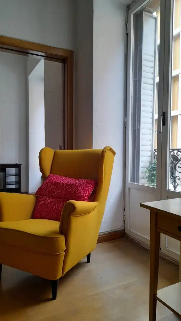 Wohnzimmer von Wohnung zur Miete in Madrid mit Klimaanlage, Heizung und Möbliert