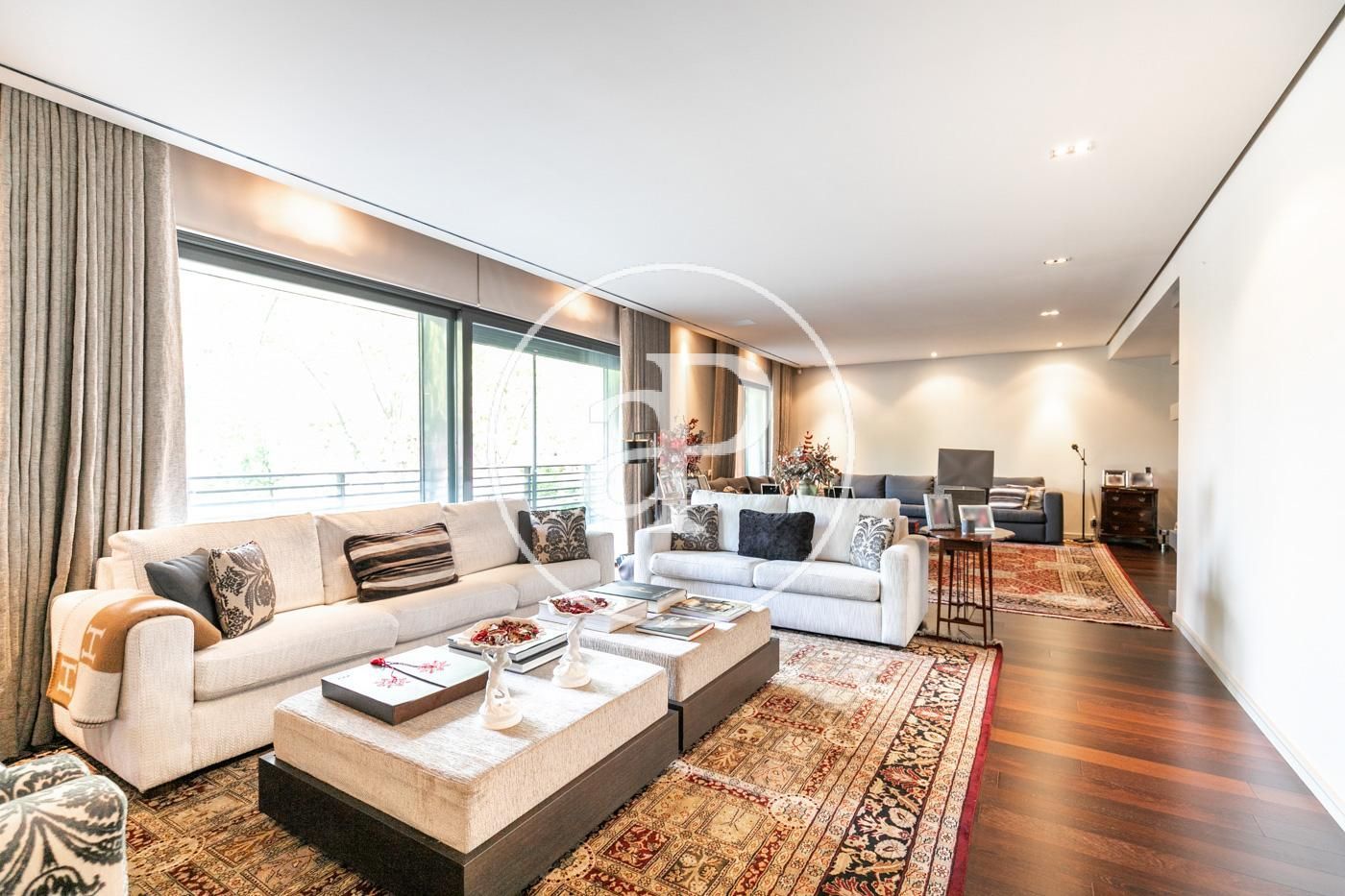 Living room of Flat for sale in  Barcelona Capital  with Air Conditioner, Heating and Private garden
