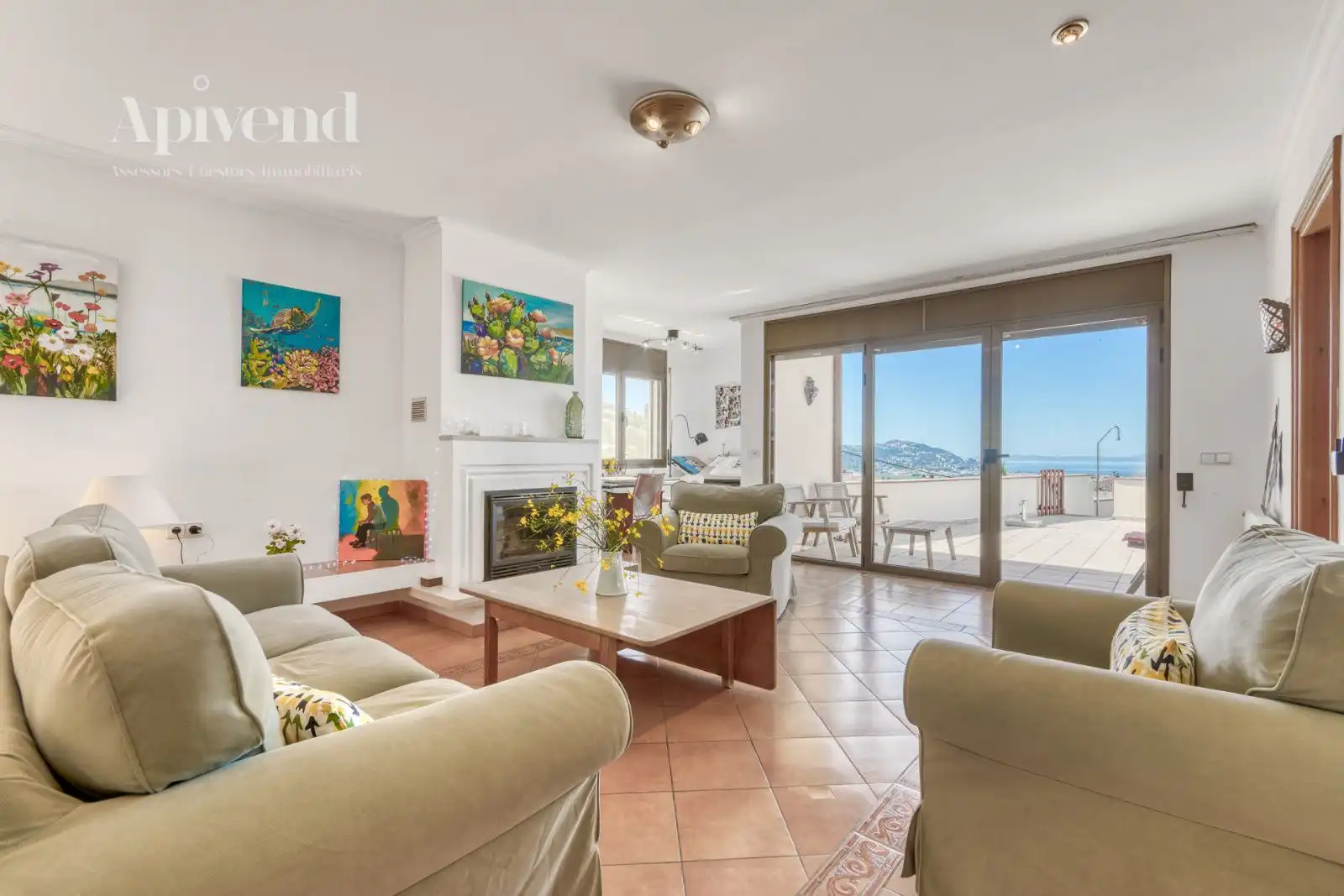 Living room of Houses for sale in Roses  with Air Conditioner, Heating and Private garden