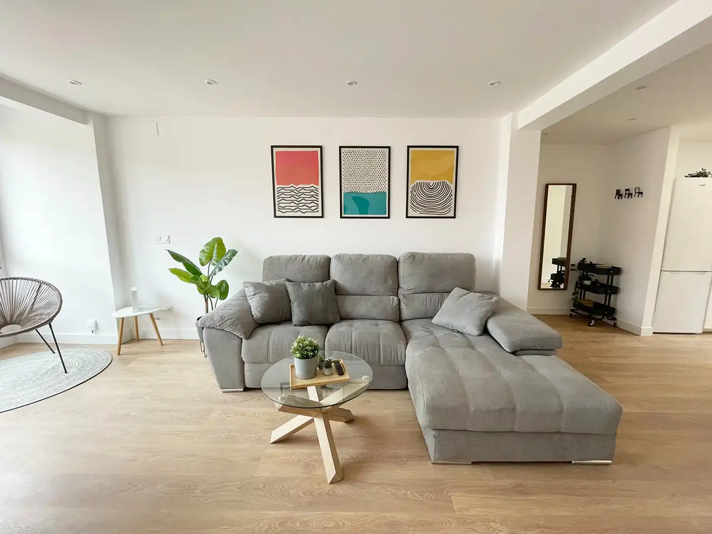 Sala d'estar de Apartament en venda en Santander amb Calefacció, Parquet i Moblat