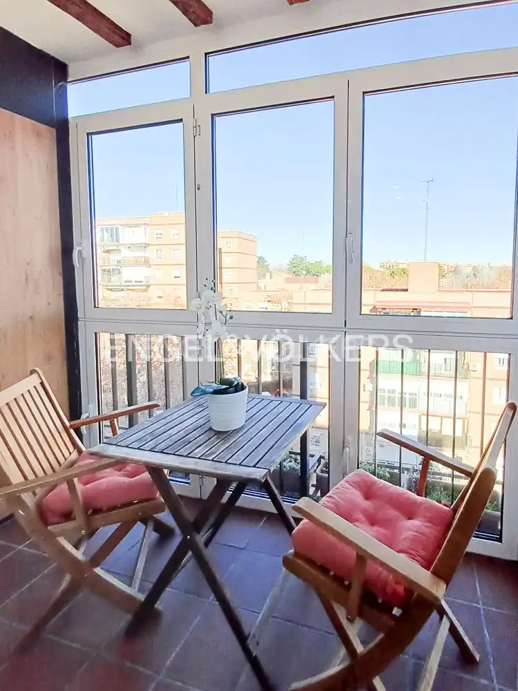 Balcony of Flat for rent in Madrid  with Air Conditioner, Heating and Terrace