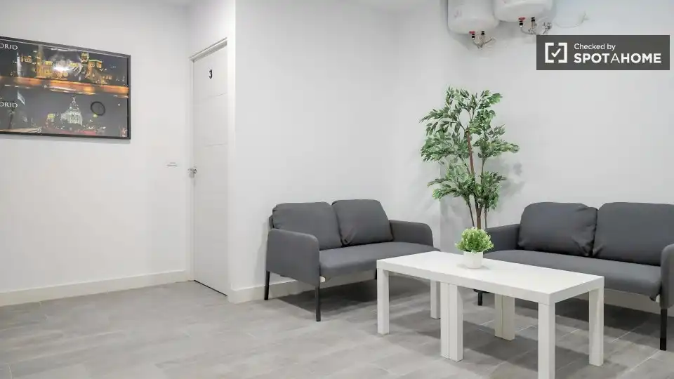 Sala de estar de Piso de alquiler en Madrid con Aire acondicionado, Calefacción y Amueblado