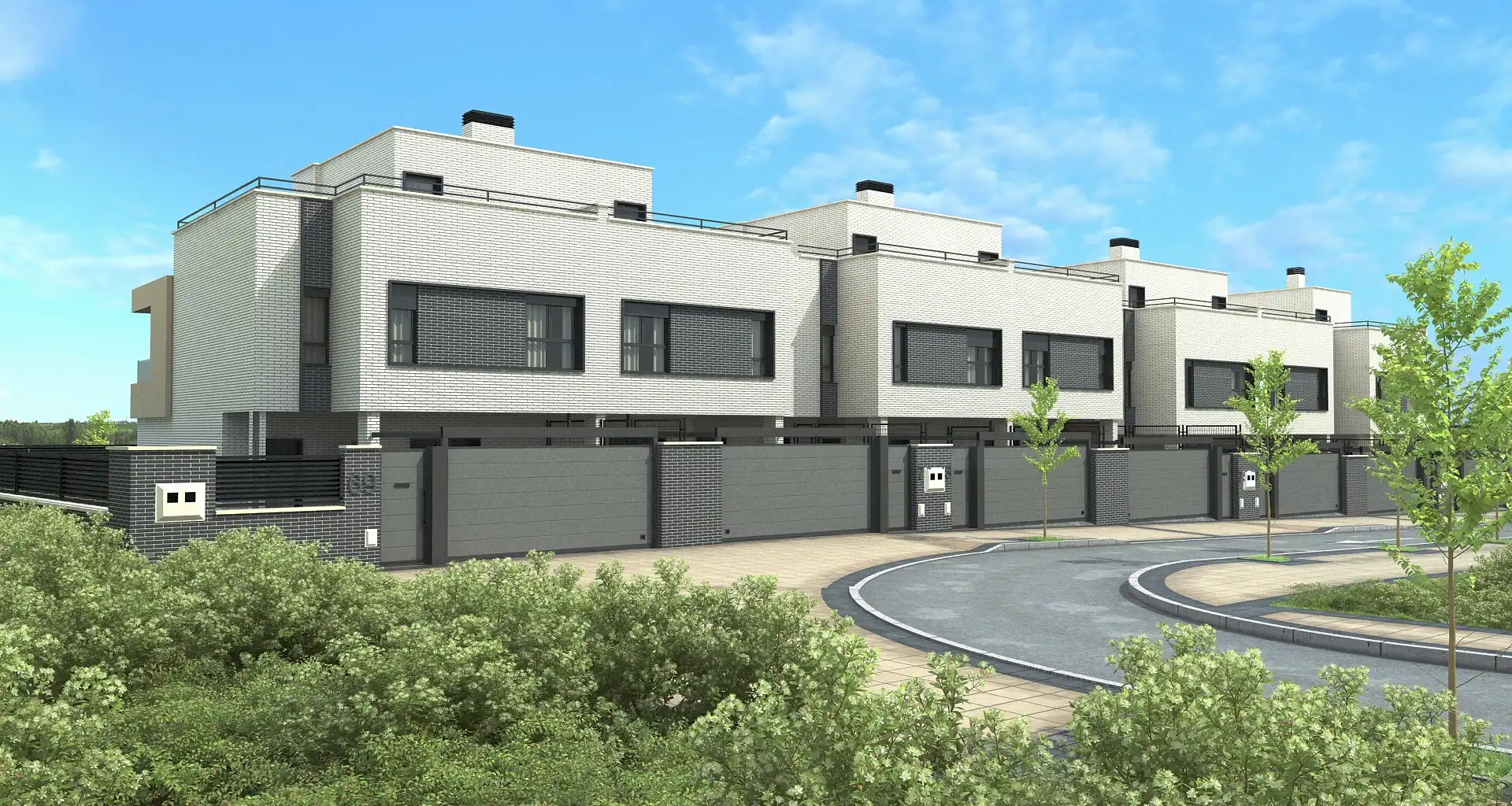 Exterior view of Houses for sale in Móstoles  with Heating, Private garden and Terrace