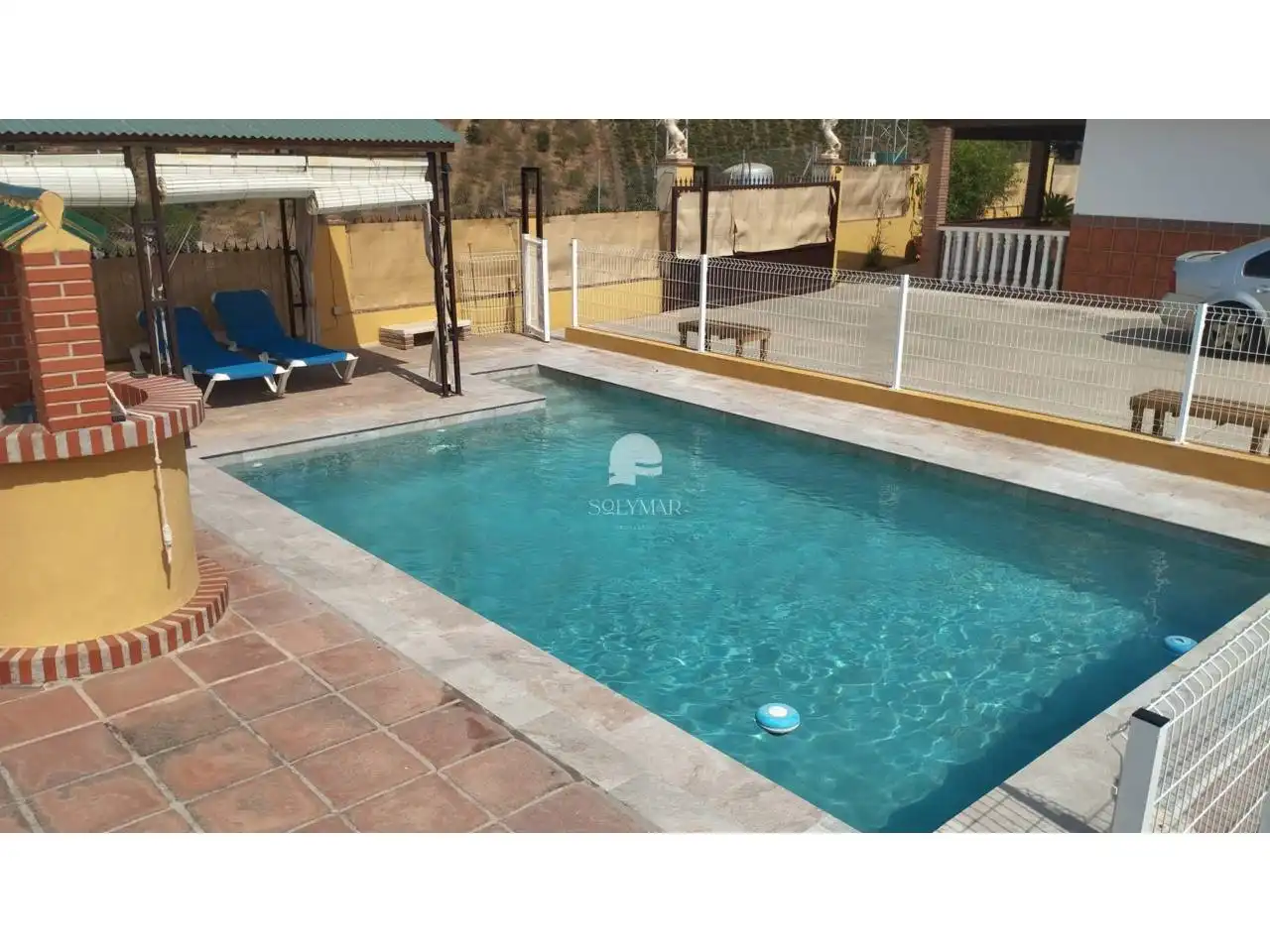 Piscina de Finca rústica de alquiler en Vélez-Málaga con Aire acondicionado, Jardín privado y Terraza