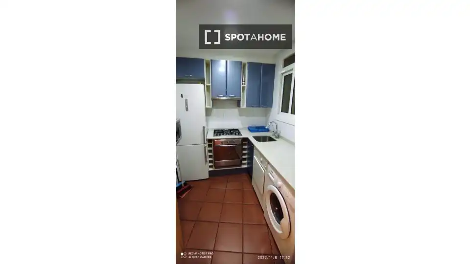 Cocina de Piso de alquiler en Barcelona con Aire acondicionado, Calefacción y Amueblado