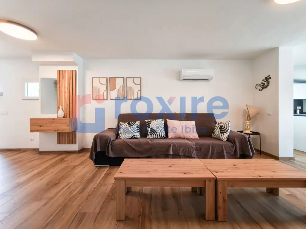Wohnzimmer von Maisonette zur Miete in Sant Josep de sa Talaia mit Klimaanlage, Terrasse und Möbliert