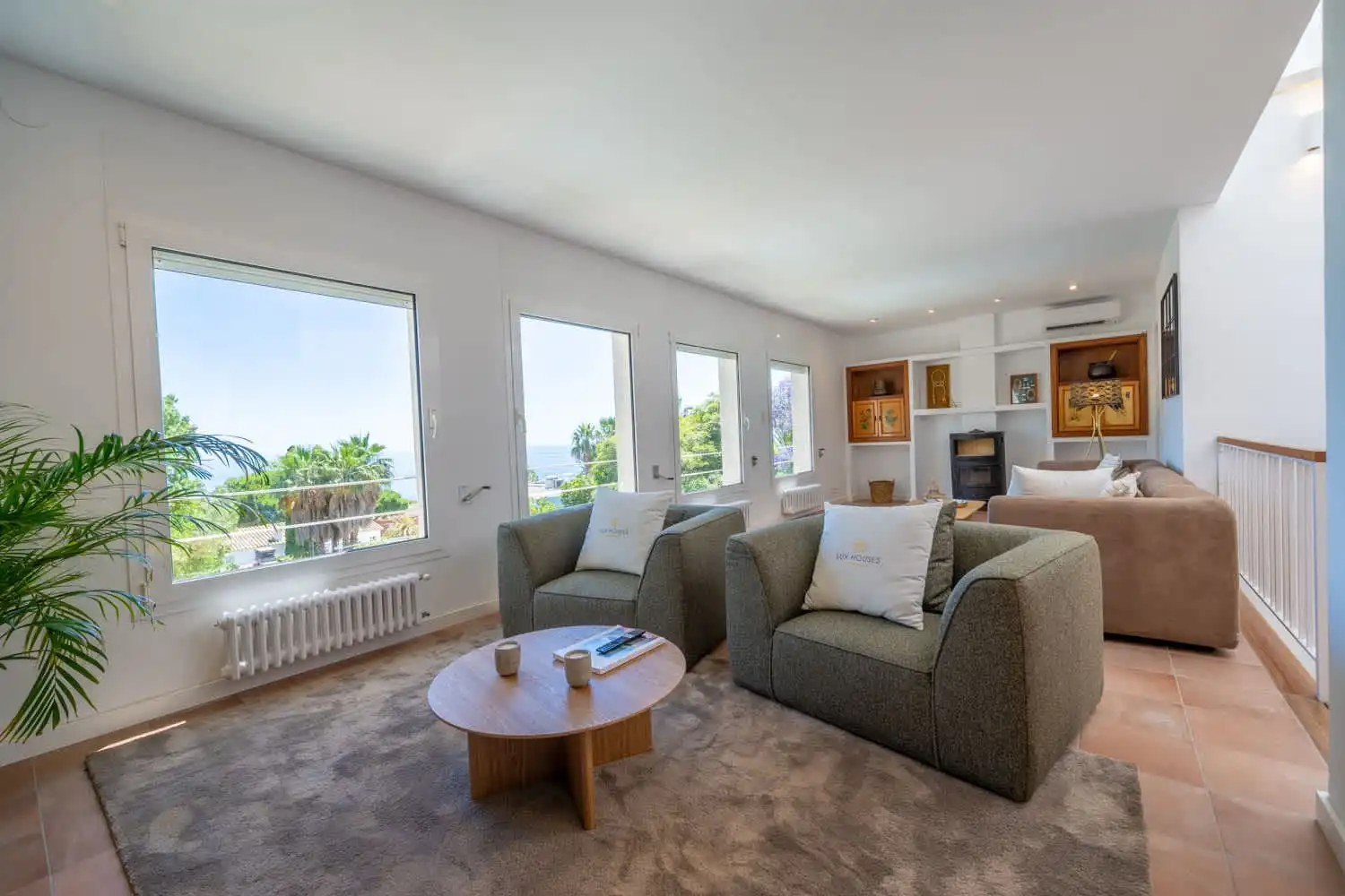 Sala de estar de Casa o chalet de alquiler en Blanes con Aire acondicionado, Calefacción y Jardín privado