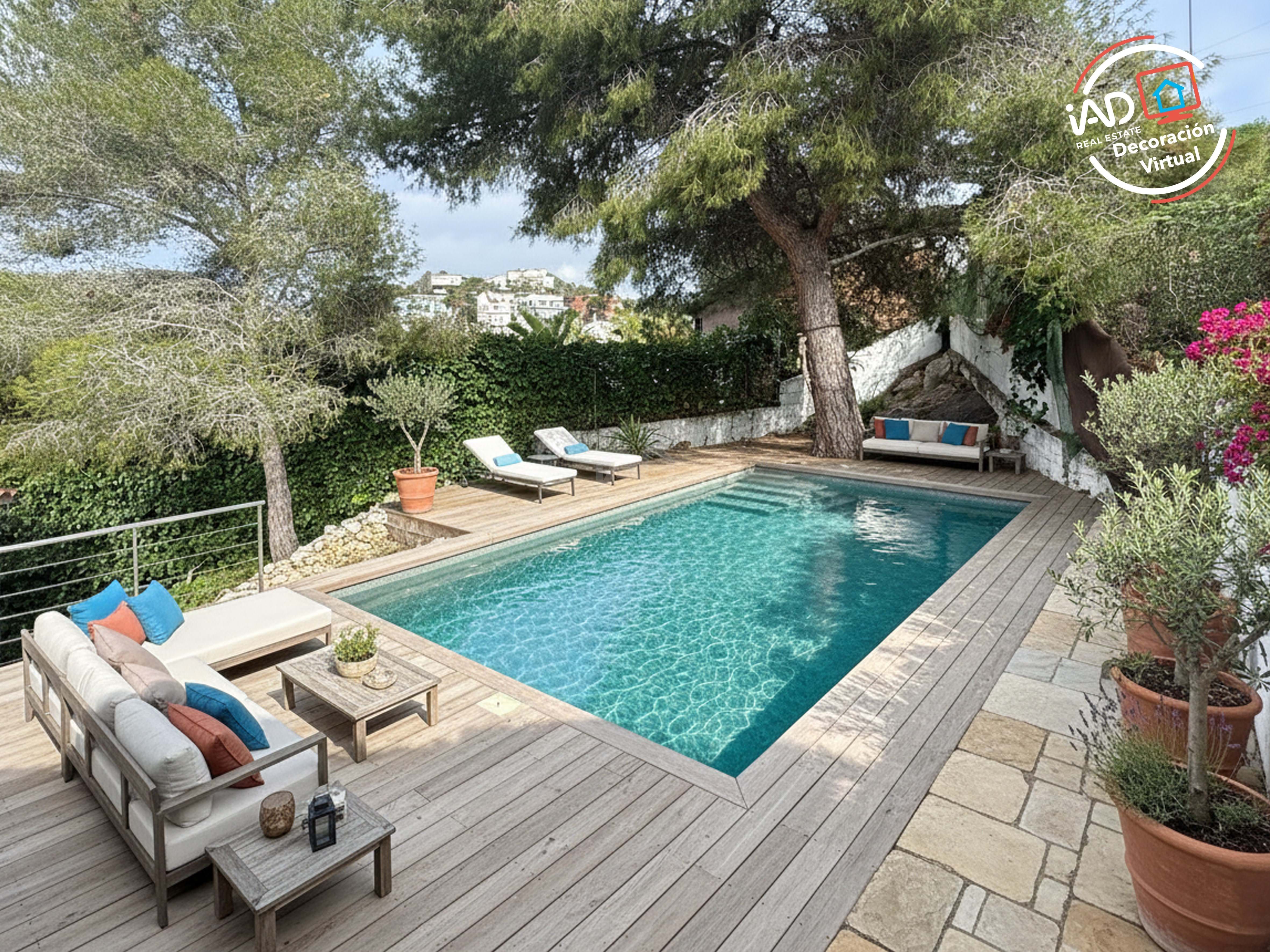 Swimming pool of House or chalet for sale in Sitges  with Air Conditioner, Heating and Terrace