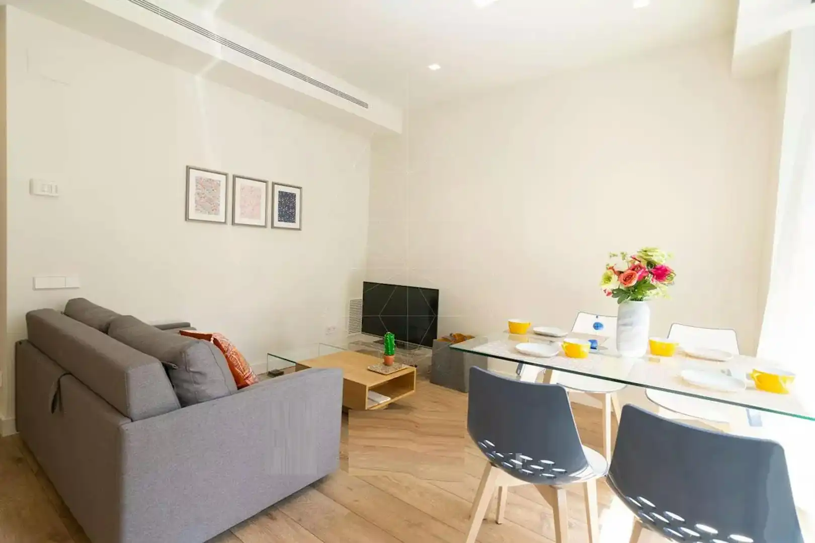 Living room of Flat for rent in Barcelona  with Air Conditioner, Furnished and Washing machine