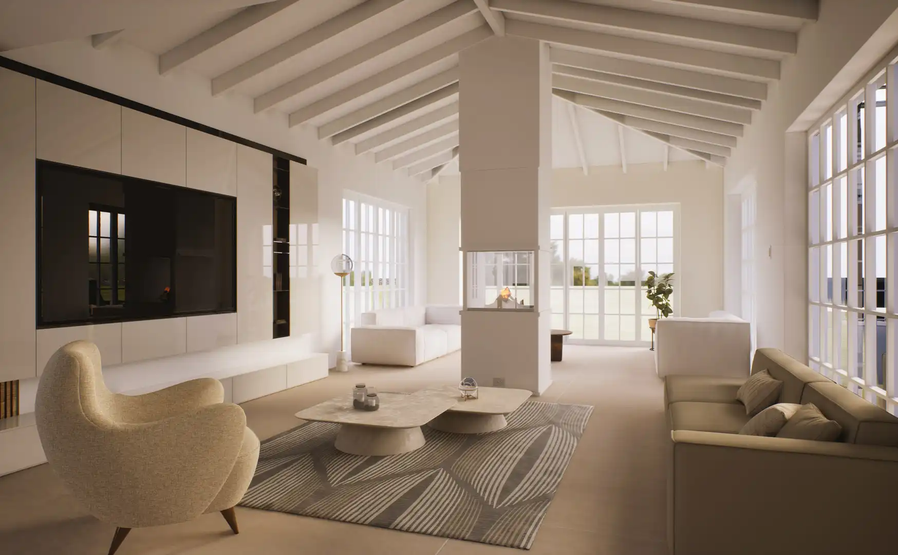 Sala de estar de Finca rústica en venta en Santa María del Camí con Aire acondicionado, Calefacción y Terraza