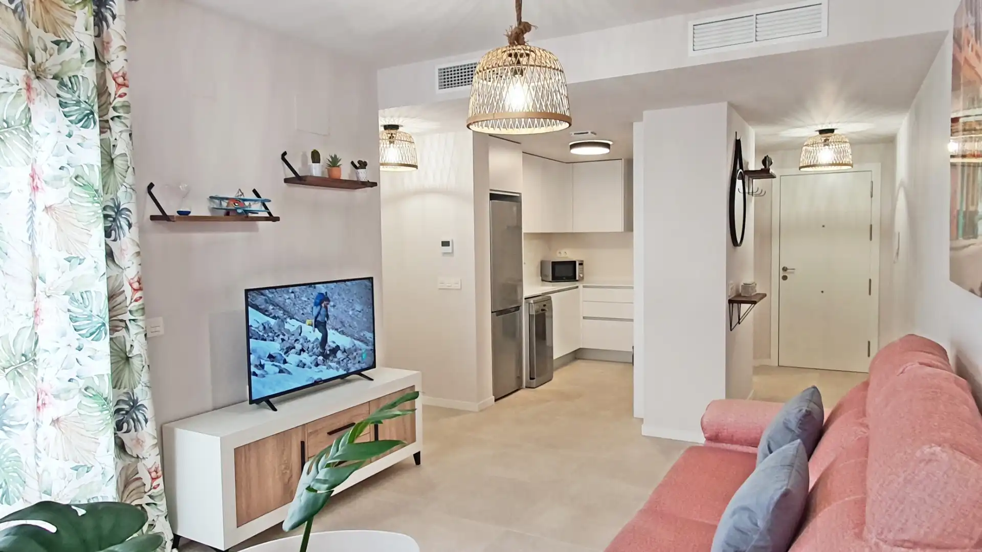 Sala de estar de Apartamento de alquiler en Oliva con Aire acondicionado, Calefacción y Terraza