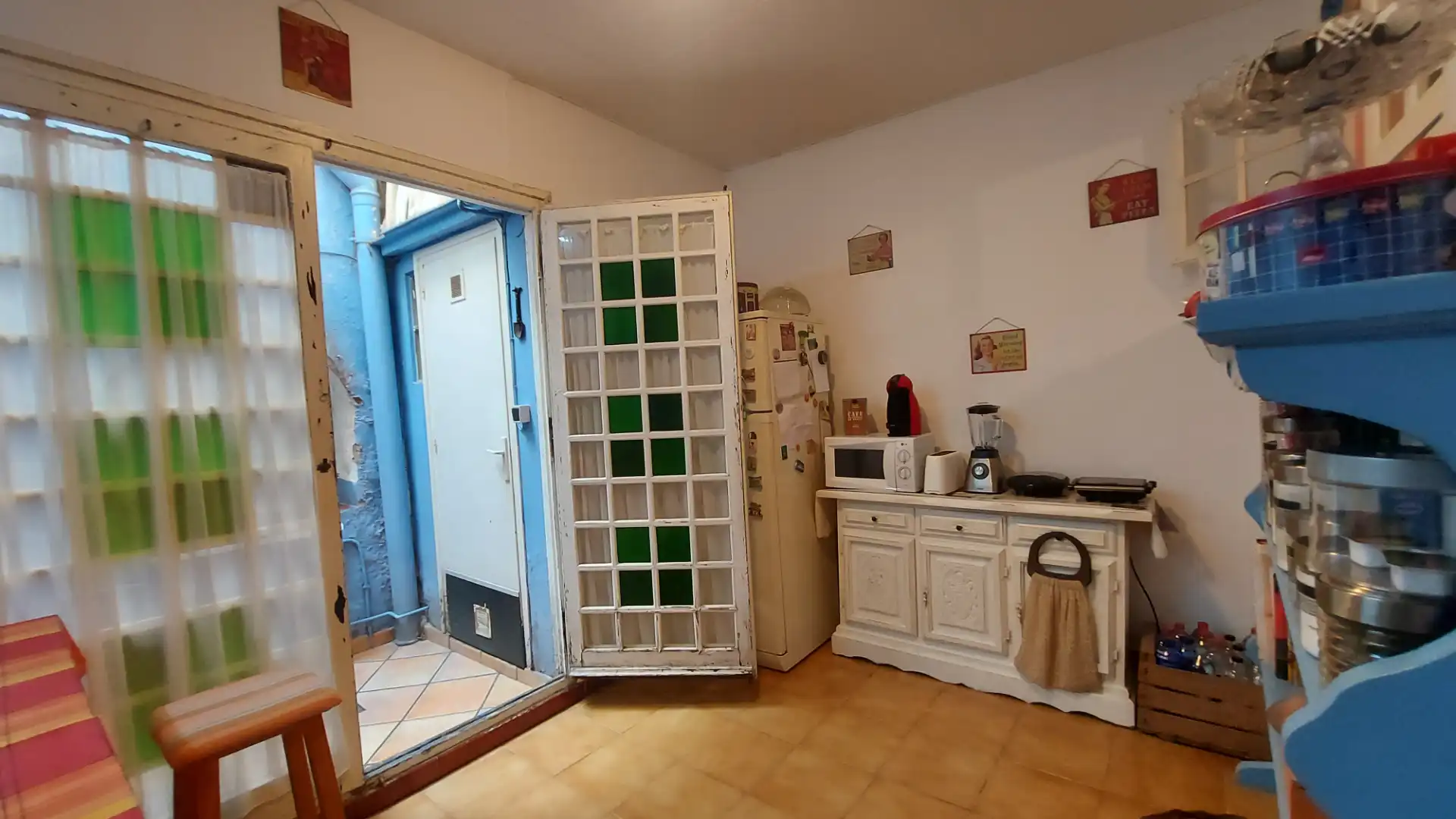 Cocina de Casa adosada en venta en Caldes d'Estrac con Calefacción, Parquet y Amueblado
