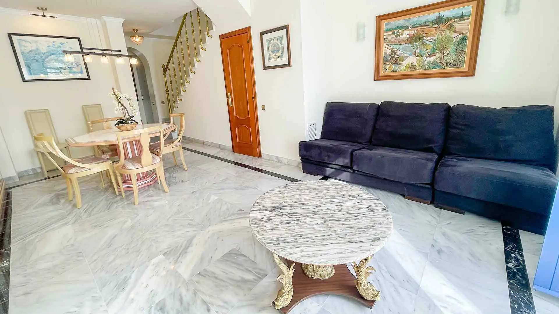 Living room of Apartments for rent in Marbella  with Air Conditioner, Terrace and Swimming Pool