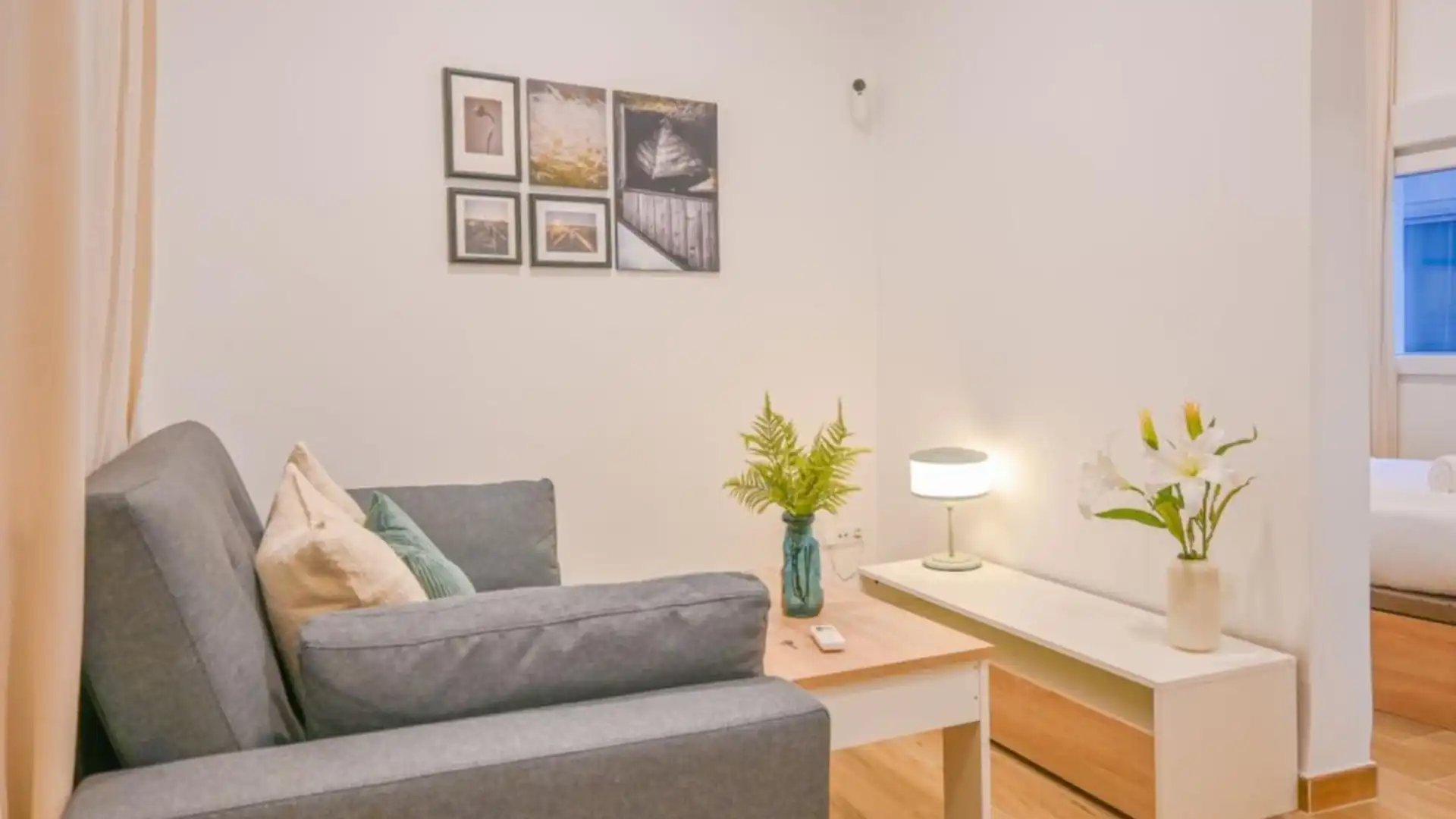 Living room of Apartments for rent in  Madrid Capital  with Air Conditioner, Furnished and Washing machine