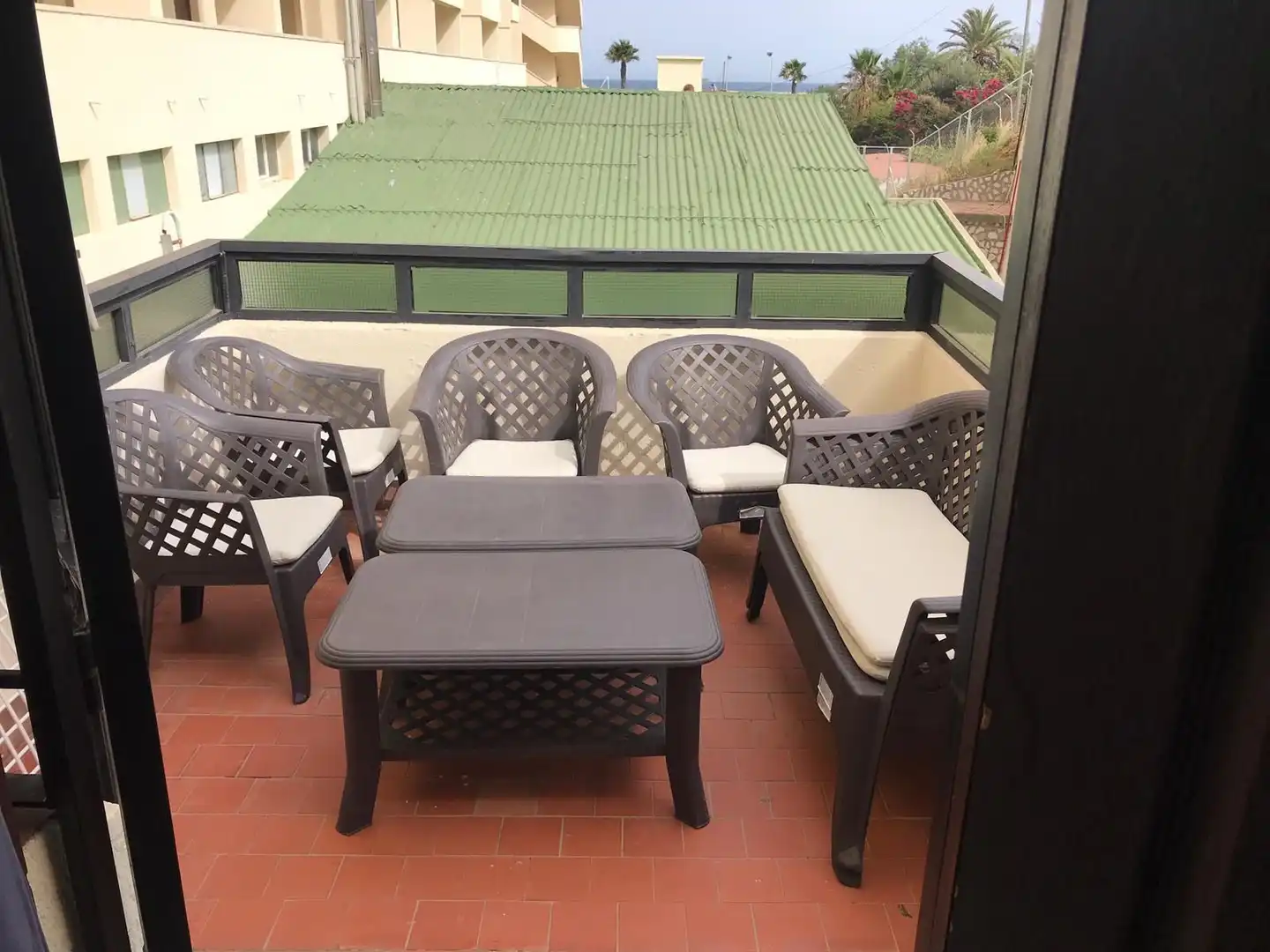 Terrasse von Wohnung zur Miete in Benalmádena mit Klimaanlage, Möbliert und Gemeinschaftspool