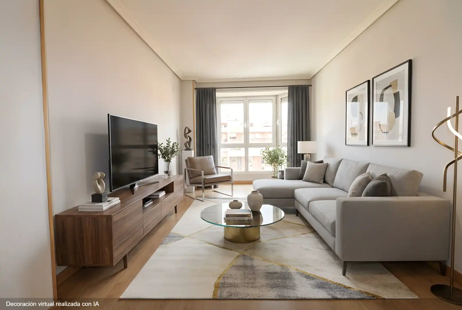 Sala de estar de Piso en venta en  Madrid Capital con Aire acondicionado y Calefacción