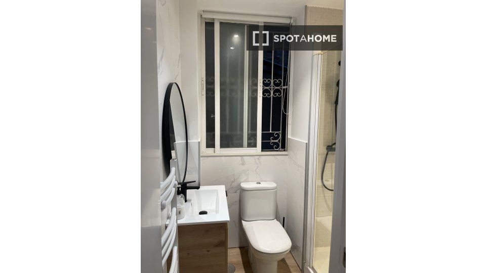 Bathroom of Flat to rent in  Madrid Capital  with Air Conditioner, Heating and Furnished