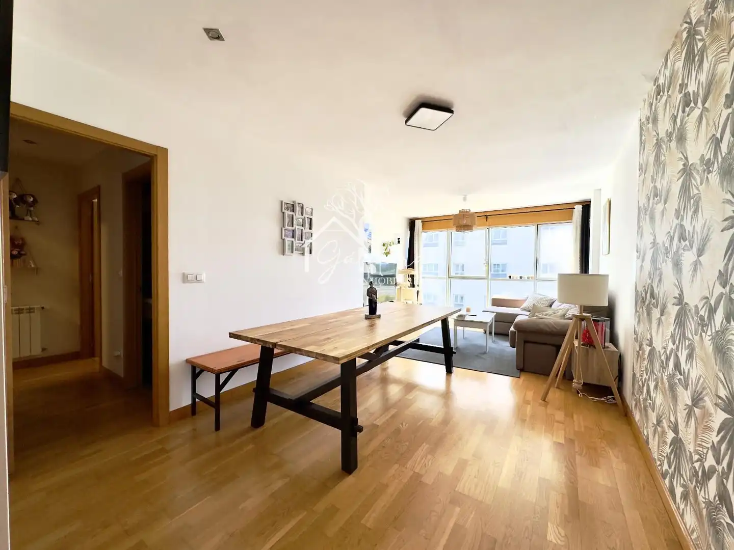 Living room of Flat for sale in Narón  with Heating, Parquet flooring and Storage room