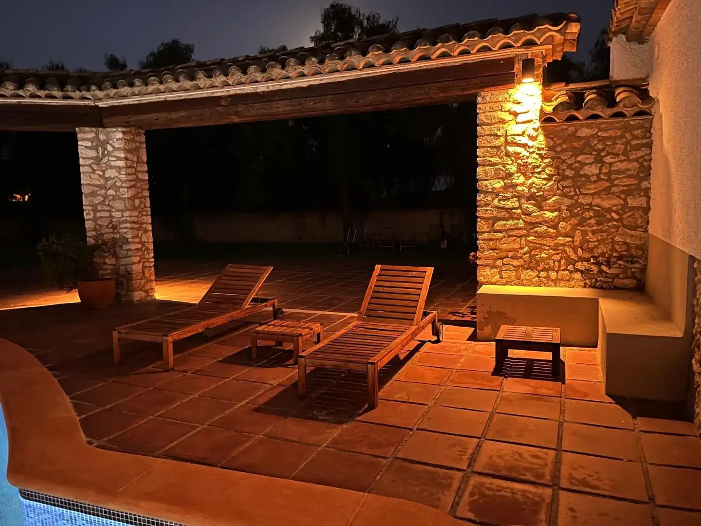 Terrassa de Finca rústica en venda en El Vendrell amb Aire condicionat, Jardí privat i Piscina