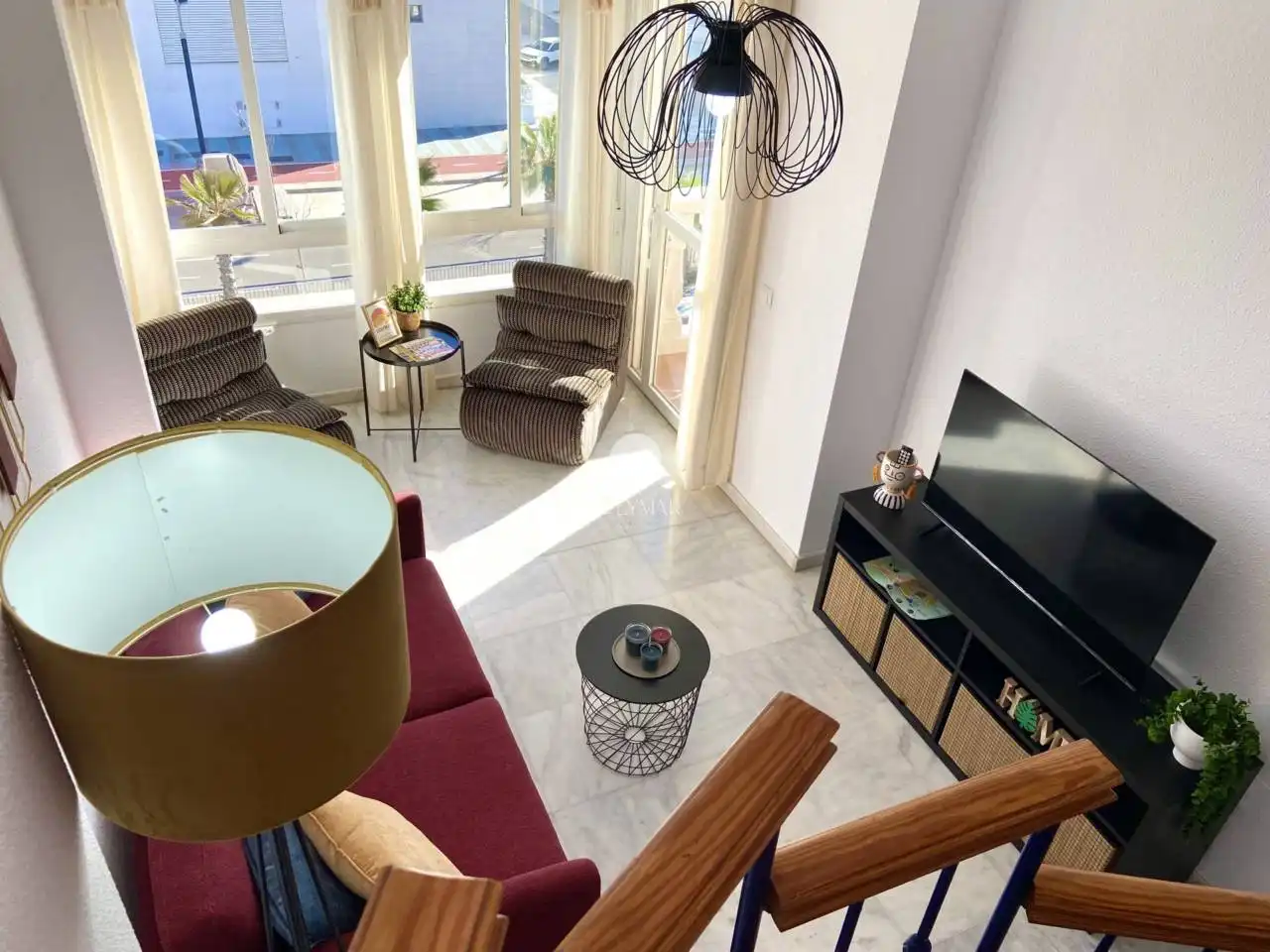 Sala d'estar de Àtic de lloguer en Torrox amb Terrassa i Moblat