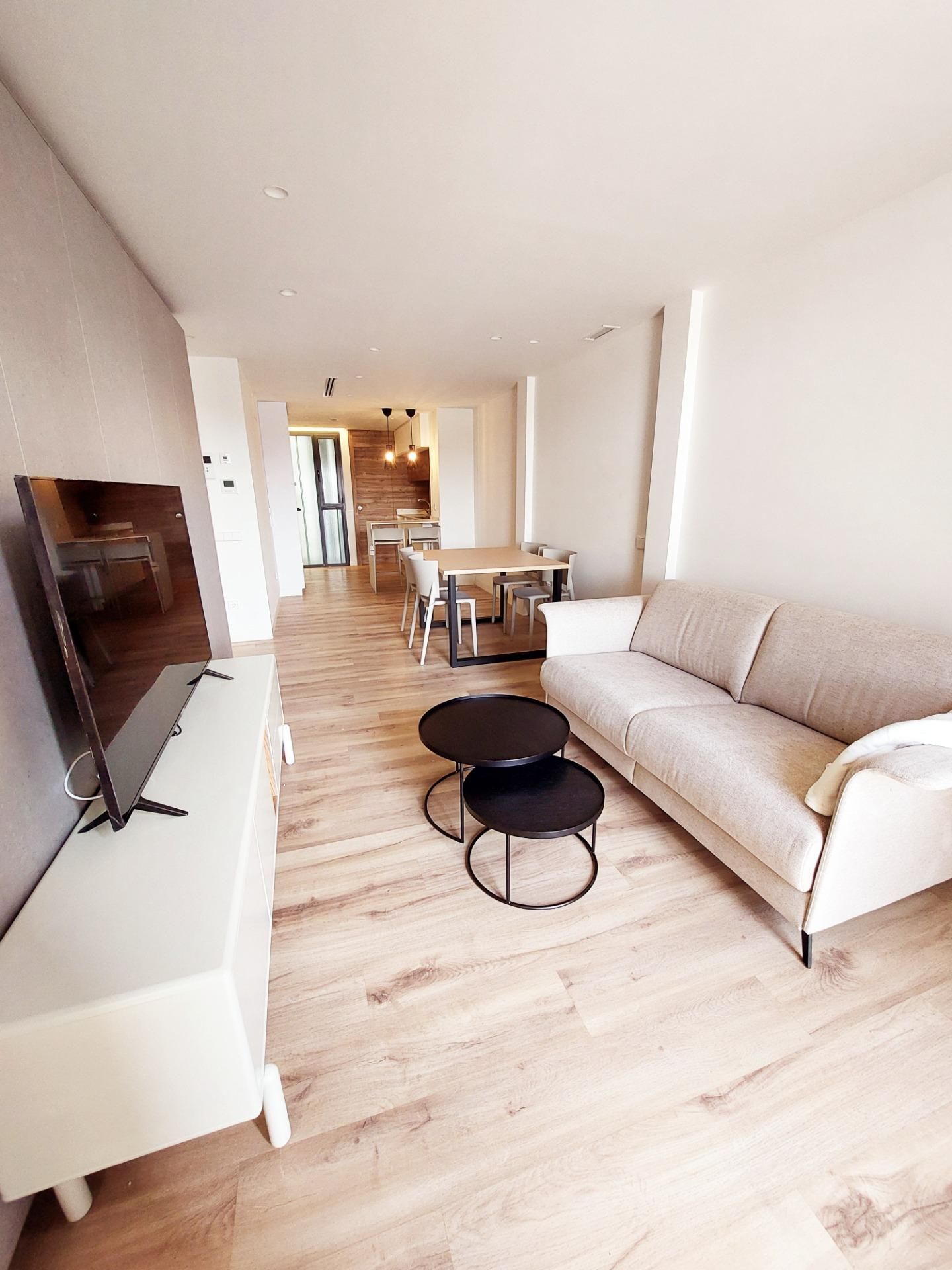 Living room of Apartment for rent in  Murcia Capital  with Air Conditioner, Parquet flooring and Terrace