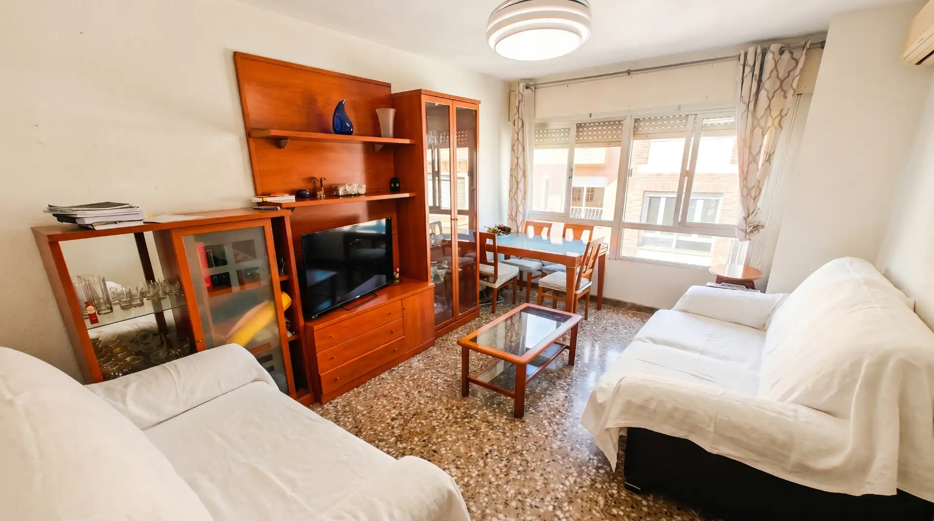 Sala d'estar de Pis en venda en Alicante / Alacant amb Aire condicionat, Calefacció i Moblat