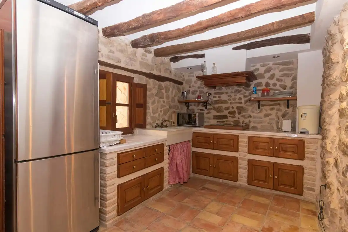 Cocina de Finca rústica en venta en La Vall de Laguar con Calefacción, Terraza y Trastero