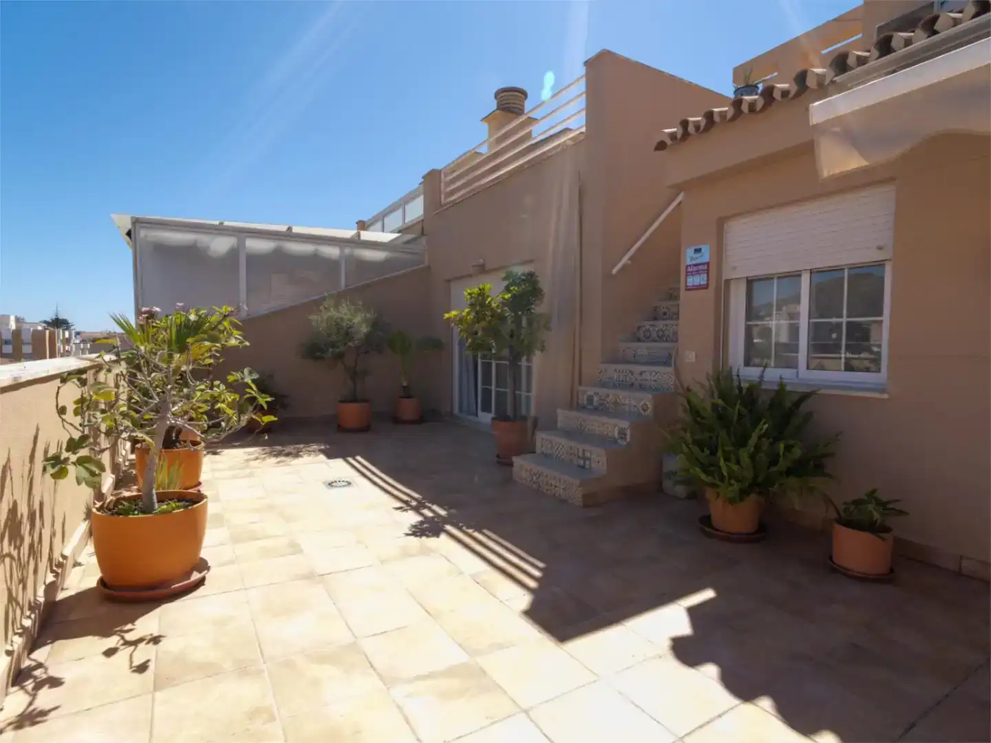 Terrasse von Dachboden zur Miete in Rincón de la Victoria mit Klimaanlage, Abstellraum und Möbliert