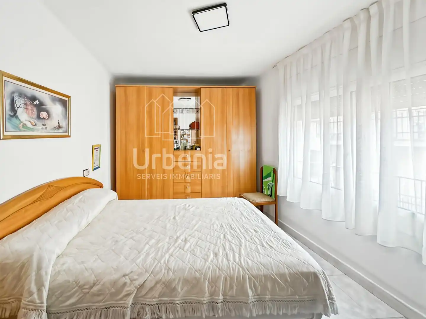 Bedroom of Flat for sale in Mataró  with Terrace and Furnished