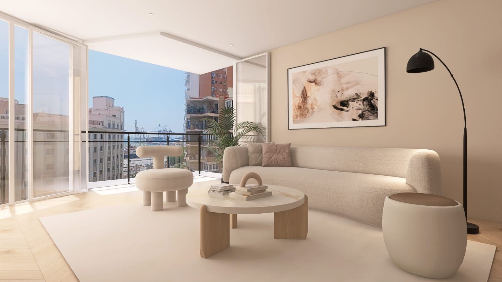 Living room of Flat for sale in Málaga Capital  with Air Conditioner and Terrace