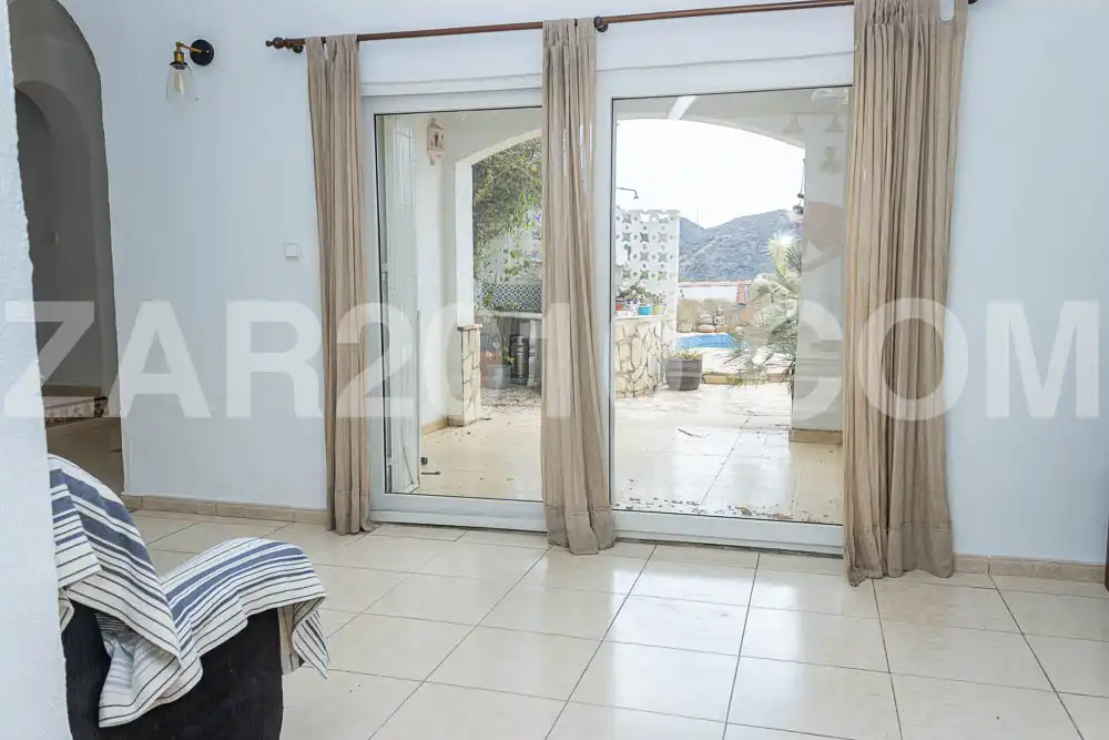 Sala d'estar de Casa o xalet en venda en Mojácar amb Aire condicionat, Jardí privat i Terrassa