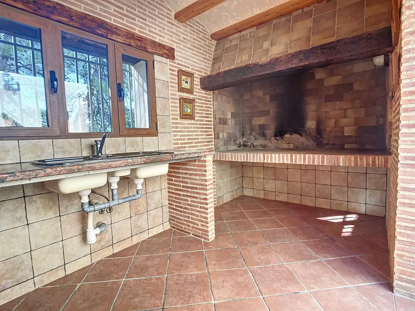 Cocina de Finca rústica en venta en Tibi con Jardín privado, Terraza y Trastero