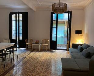 Sala d'estar de Pis de lloguer en  Barcelona Capital amb Aire condicionat, Calefacció i Moblat