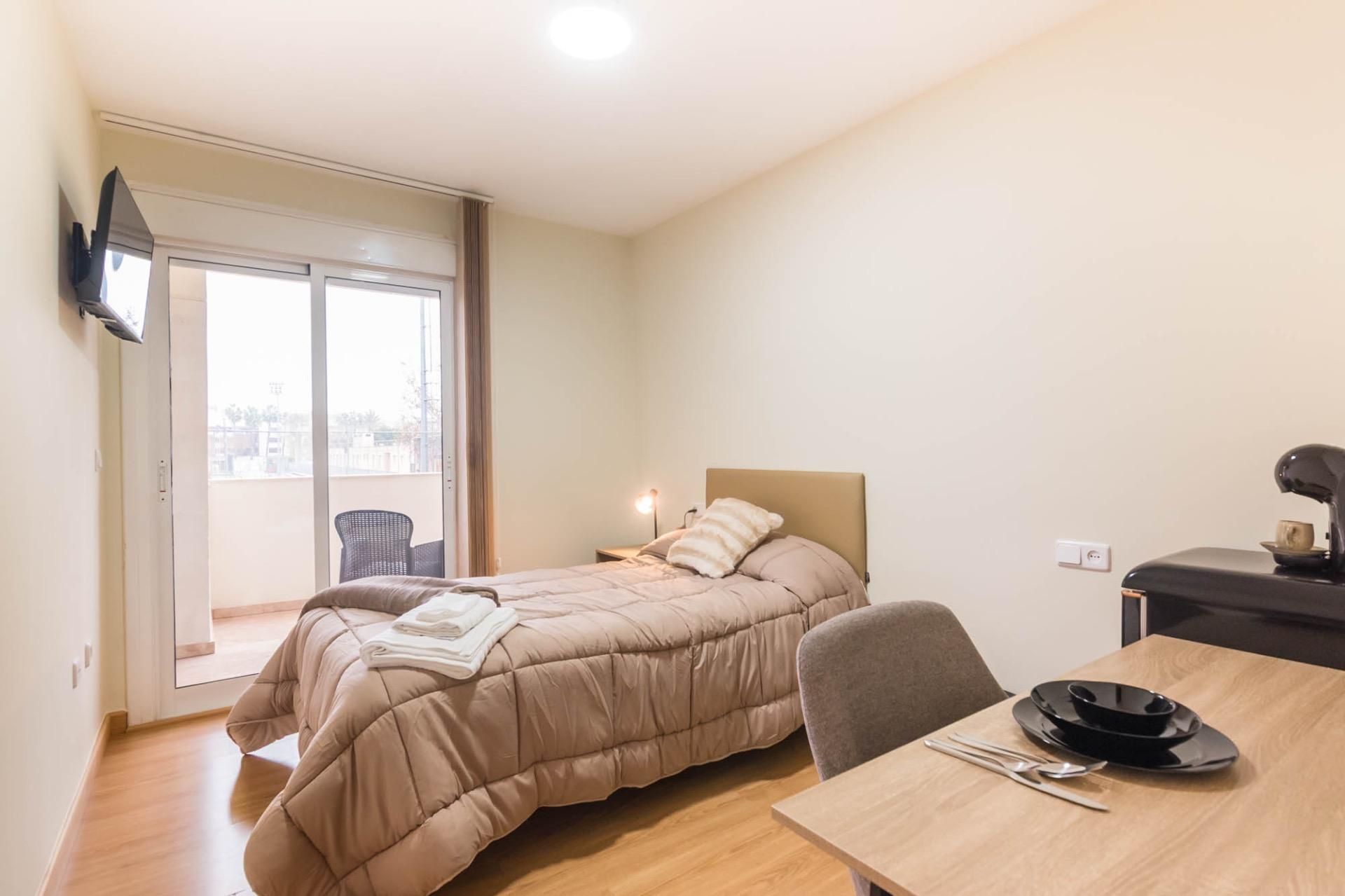 Bedroom of Flat for share in  Murcia Capital  with Air Conditioner, Terrace and Balcony