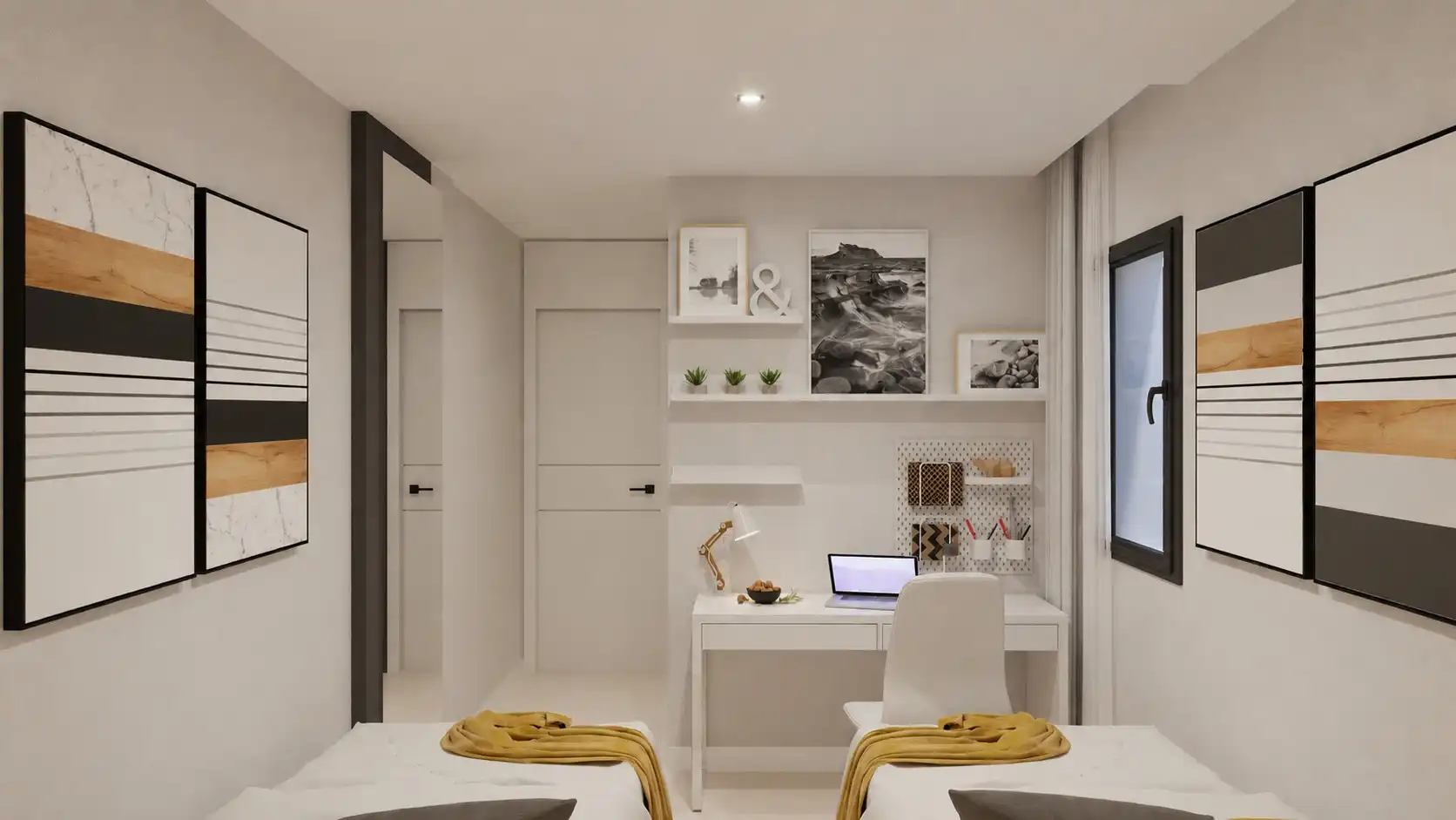 Schlafzimmer von Wohnung zum Verkauf in Las Palmas de Gran Canaria mit Abstellraum und Ofen