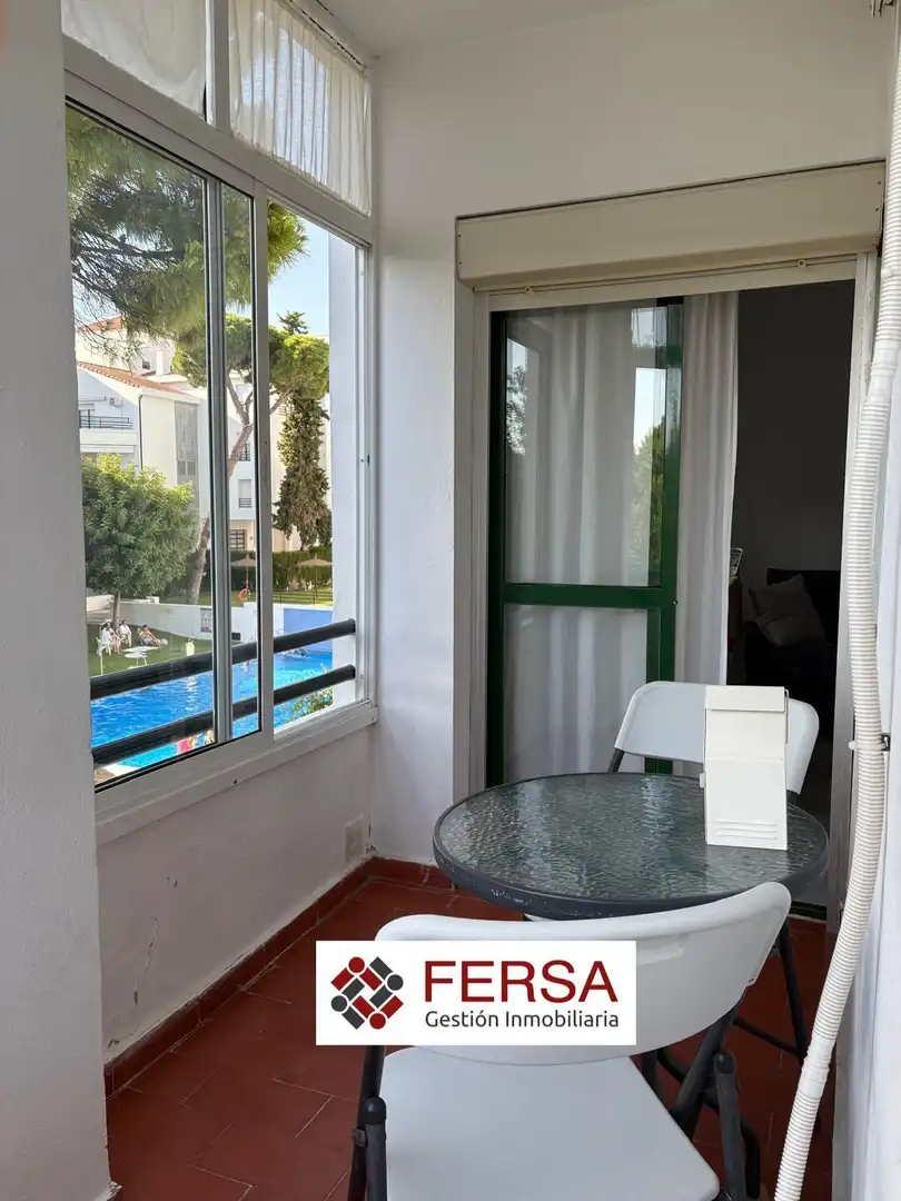 Balcony of Flat for rent in El Puerto de Santa María  with Air Conditioner, Private garden and Furnished